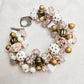 Pink Chunky Beaded Charm Bracelet