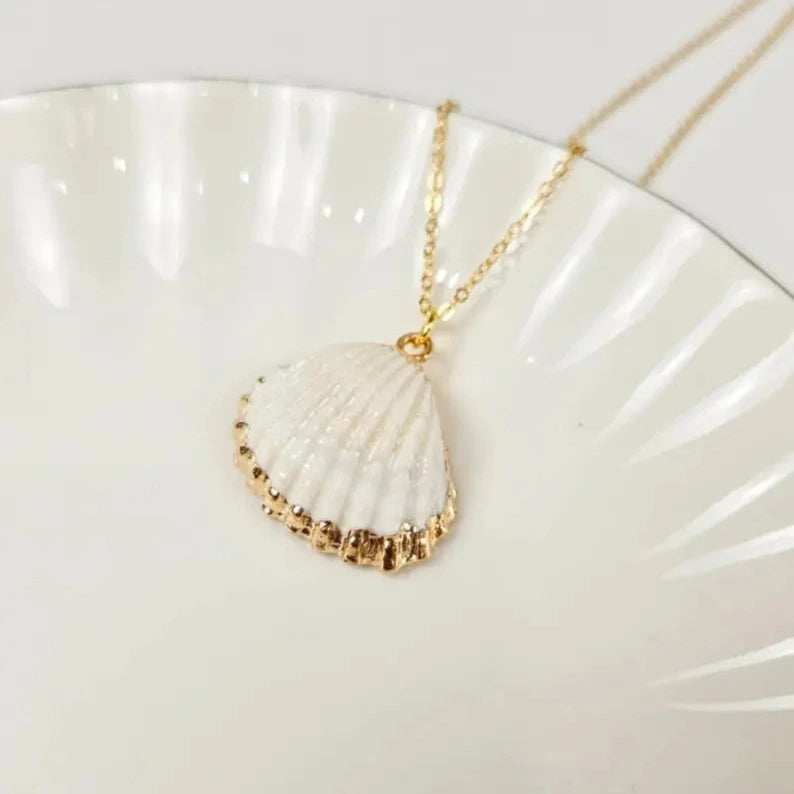 Gold Dipped Seashell Necklace