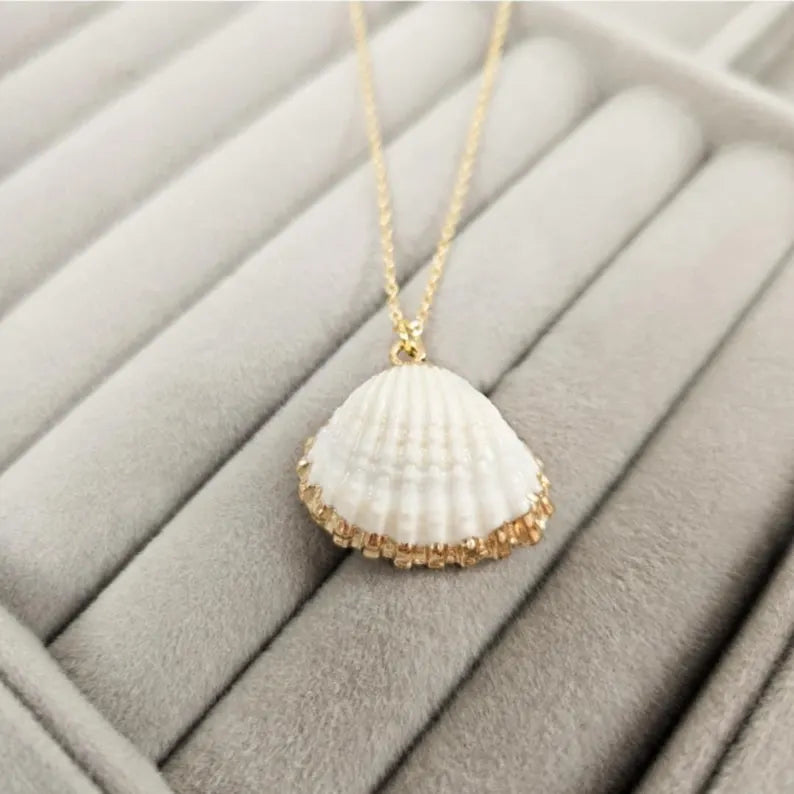 Gold Dipped Seashell Necklace
