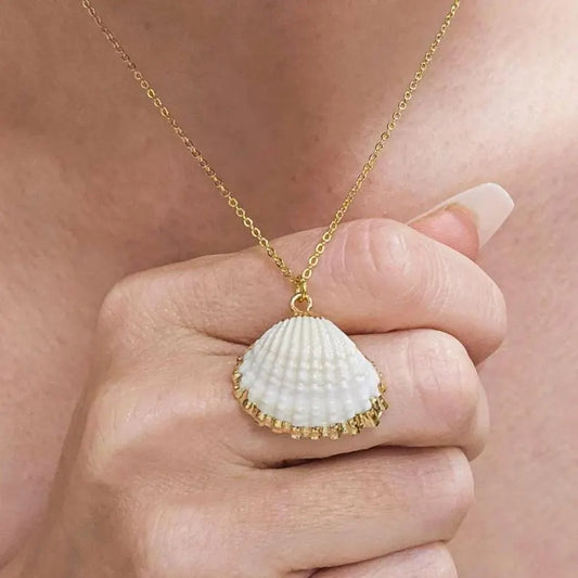 Gold Dipped Seashell Necklace