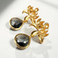 Gold Floral Lotus Statement Earrings