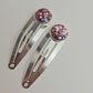 Fourth of July Glitter Hair Clips