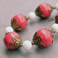 Beaded Pink Statement Bracelet