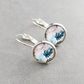 Silver Floral Leverback Earrings