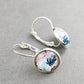 Silver Floral Leverback Earrings