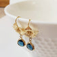 Gold Floral Azalea Earrings