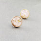 Rose Gold Glitter Stud Earrings