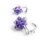 Purple Crystal Dangle Drop Earrings