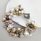 Pink Chunky Beaded Charm Bracelet