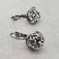 Silver Crushed Druzy Geode Earrings