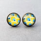 Peacock Bronze Stud Earrings